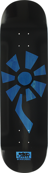 BLACK LABEL FLOWER POWER DECK-8.5 BLACK/BLUE