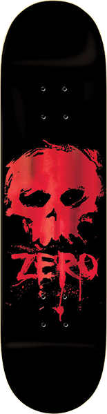 ZERO BLOOD SKULL FOIL DECK-8.5 BLK/RED FOIL